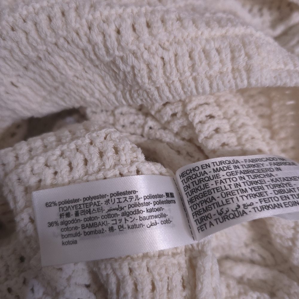 Zara Cream Knit Button-Front Cardigan - Picture 5 of 5
